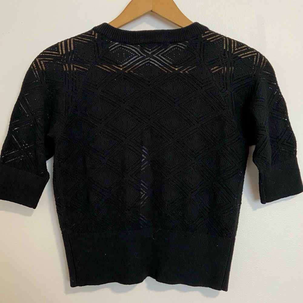 Cropped Black Lace Cardigan Small GUC - Picture 2 of 8